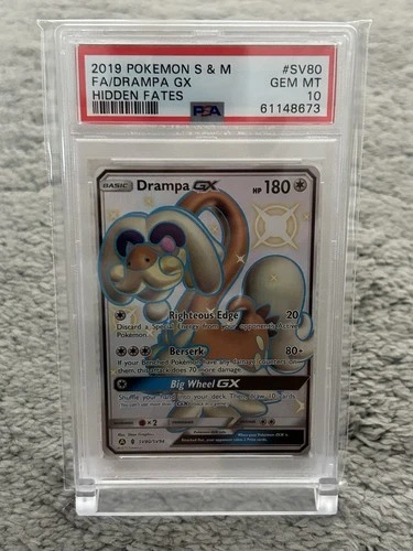PSA 10 Drampa GX SV80/SV94 Hidden Fates Pokemon Card