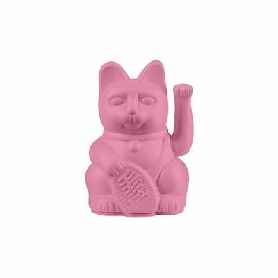 Donkey Products Lucky Cat Mini Winkekatze Glücksbringer Kunststoff Hot Pink 10cm