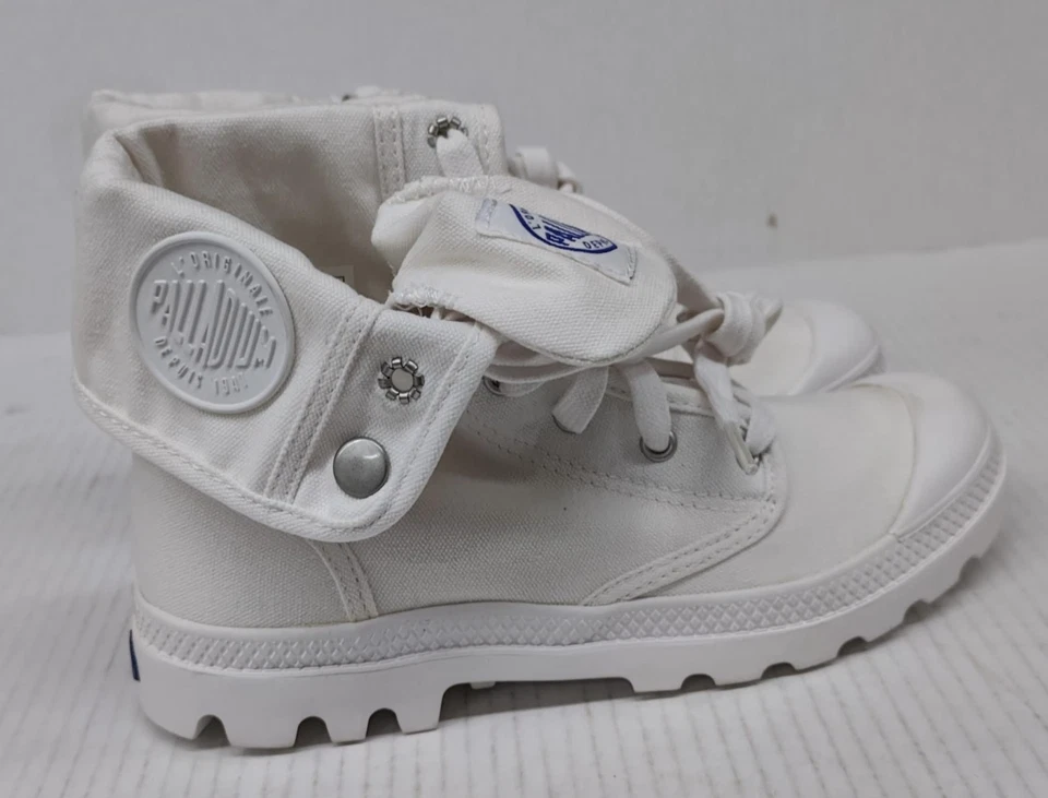 Botas con cordones plegables holgadas blancas Palladium para mujer talla 7,5 - ropa de calle casual Foto 3 de 4