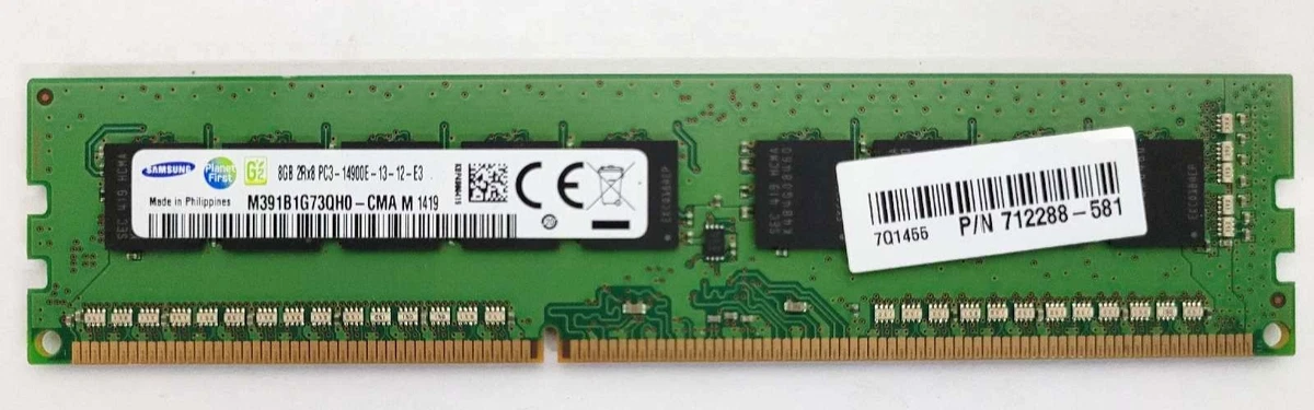Samsung PC3-14900 (DDR3-1866) Bus Speed Computer RAM 8 GB Capacity
