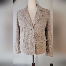 New Dialogue Lace Two Button Lined Blazer Siz...