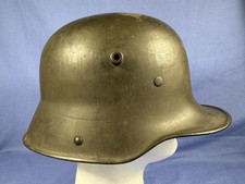 NICE ORIGINAL WW1 GERMAN M1917 STAHLHELM COMBAT HELMET w LINER-Si66