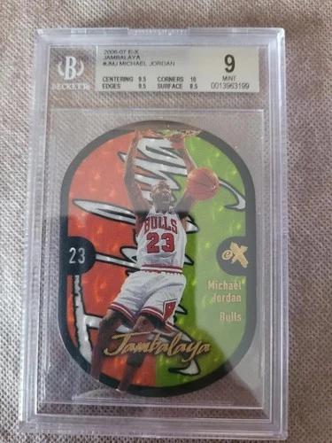 2006-07 Fleer E-X Jambalaya Michael Jordan #J-MJ, Chicago Bulls, die-cut insert.