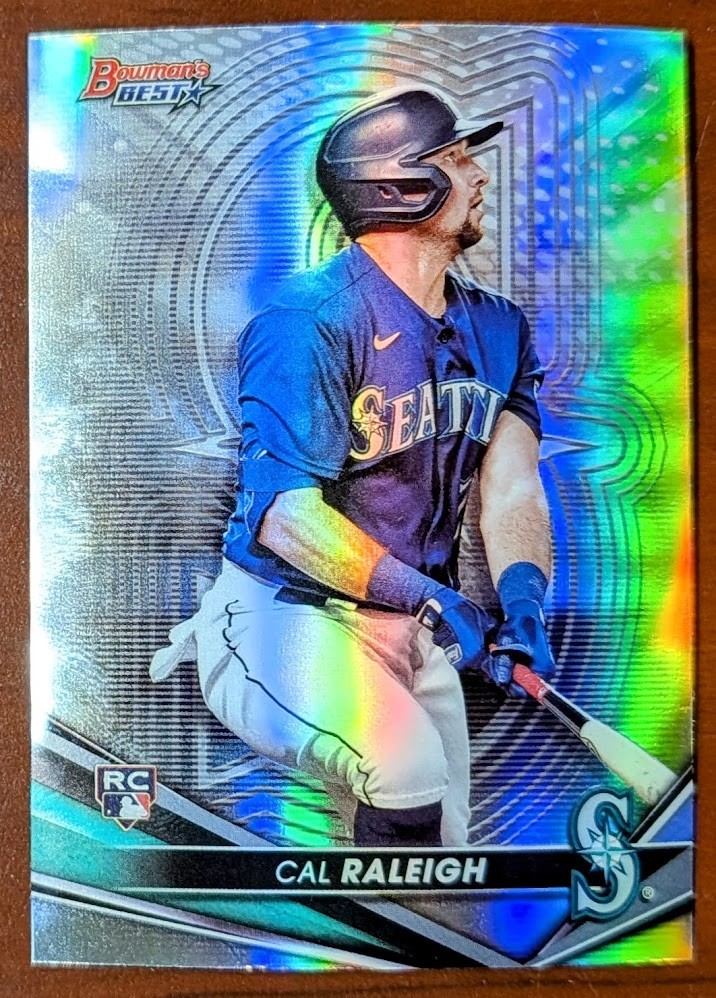 Cal Raleigh 2022 Bowman's Best REFRACTOR RC Mariners #6 Rookie