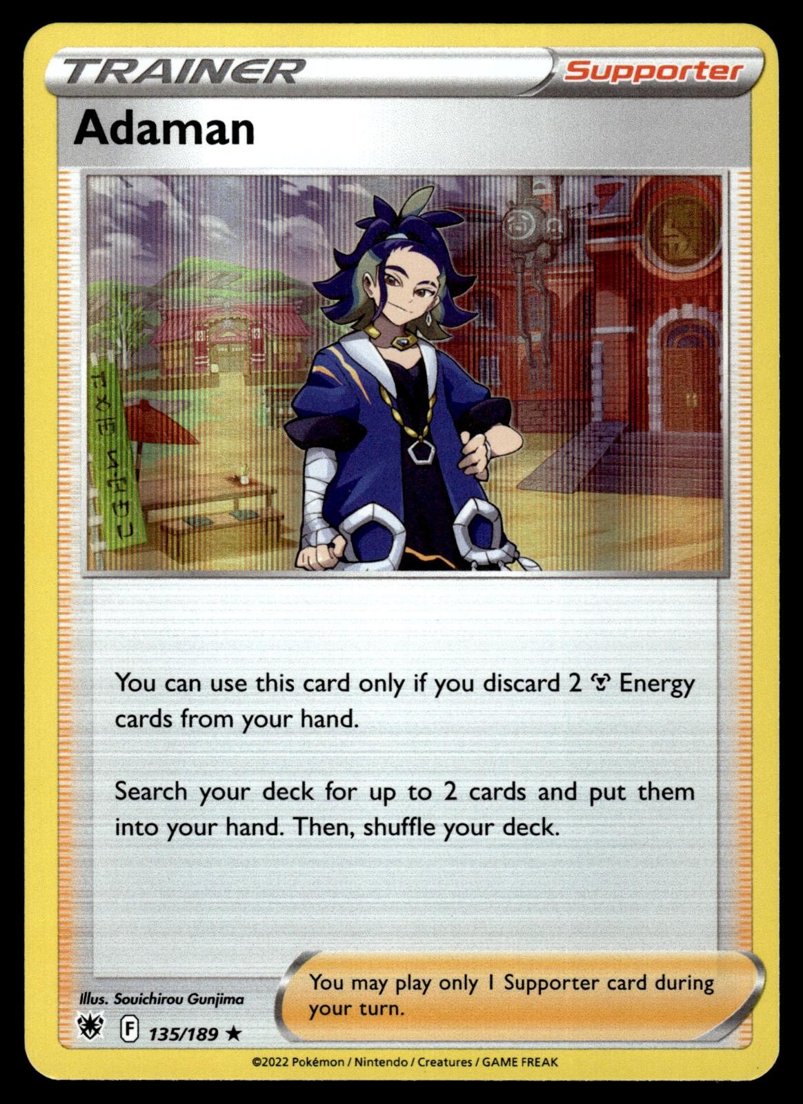 Adaman 135/189 Holo Rare Astral Radiance Pokemon Near Mint