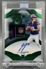 2024 Panini Eminence JJ McCarthy RPA Emerald NFL Shield Laundry Tag Auto /3 RC