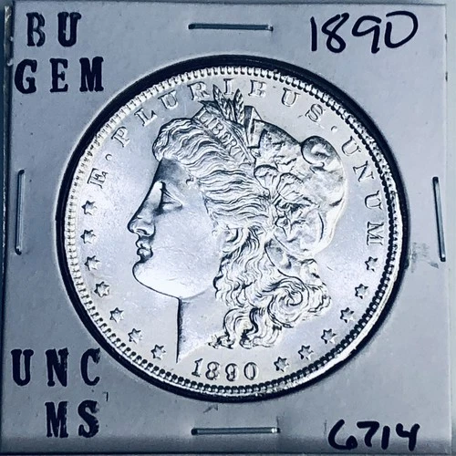 1890 BU GEM MORGAN SILVER DOLLAR UNC MS+++ U.S. MINT RARE COIN 6714
