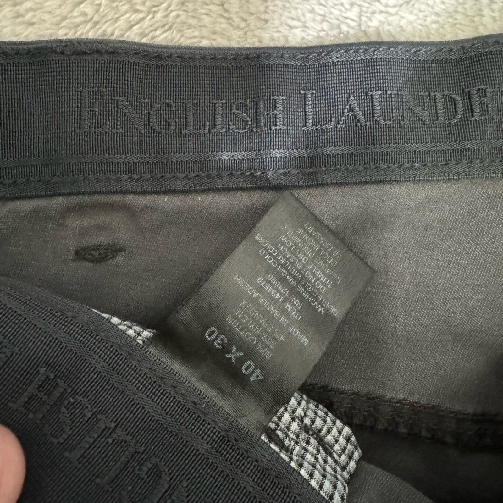 English Laundry Pants Mens 40x30 5-Pocket Jeans Trousers Stretch Flex Gray