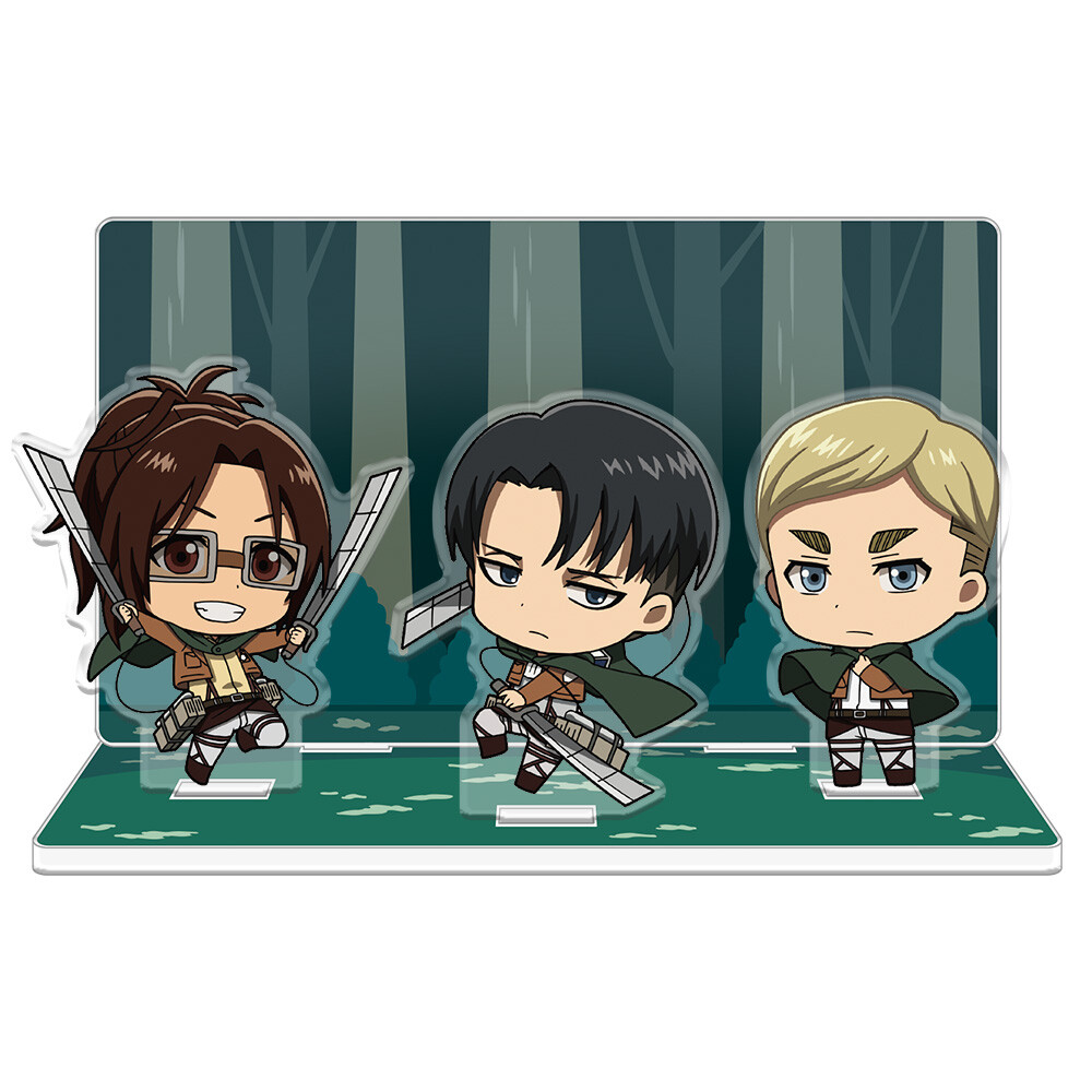 NEW Attack on Titan Levi x Erwin x Hange Acrylic Stand Figure