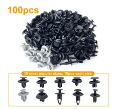 100Pcs Car Bumper Trim Panel Clips Fender Push Pin Rivets Retainer Fasteners