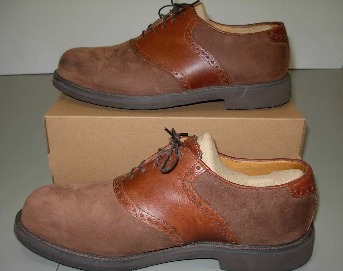 Florsheim Comfortech Mens 10D Vibram Brown Suede Tan Leather  display picture 3