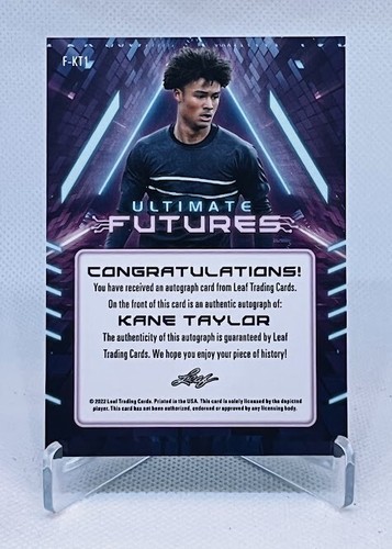 Kane Taylor 2022 Leaf Ultimate Soccer Auto /3 (Inglaterra) - Imagen 2 de 2