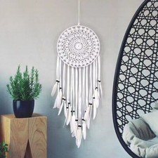 Hágalo usted mismo Plumas grandes hechas a mano atrapasueños colgantes atrapasueños decoración de pared hogar