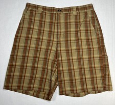 Columbia Shorts Mens Size 34 Zip Multicolor Sportswear Plaid Bermuda Cotton