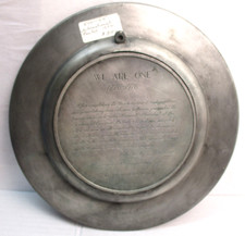 International Pewter Plate In Collectible Pewter Metalware for