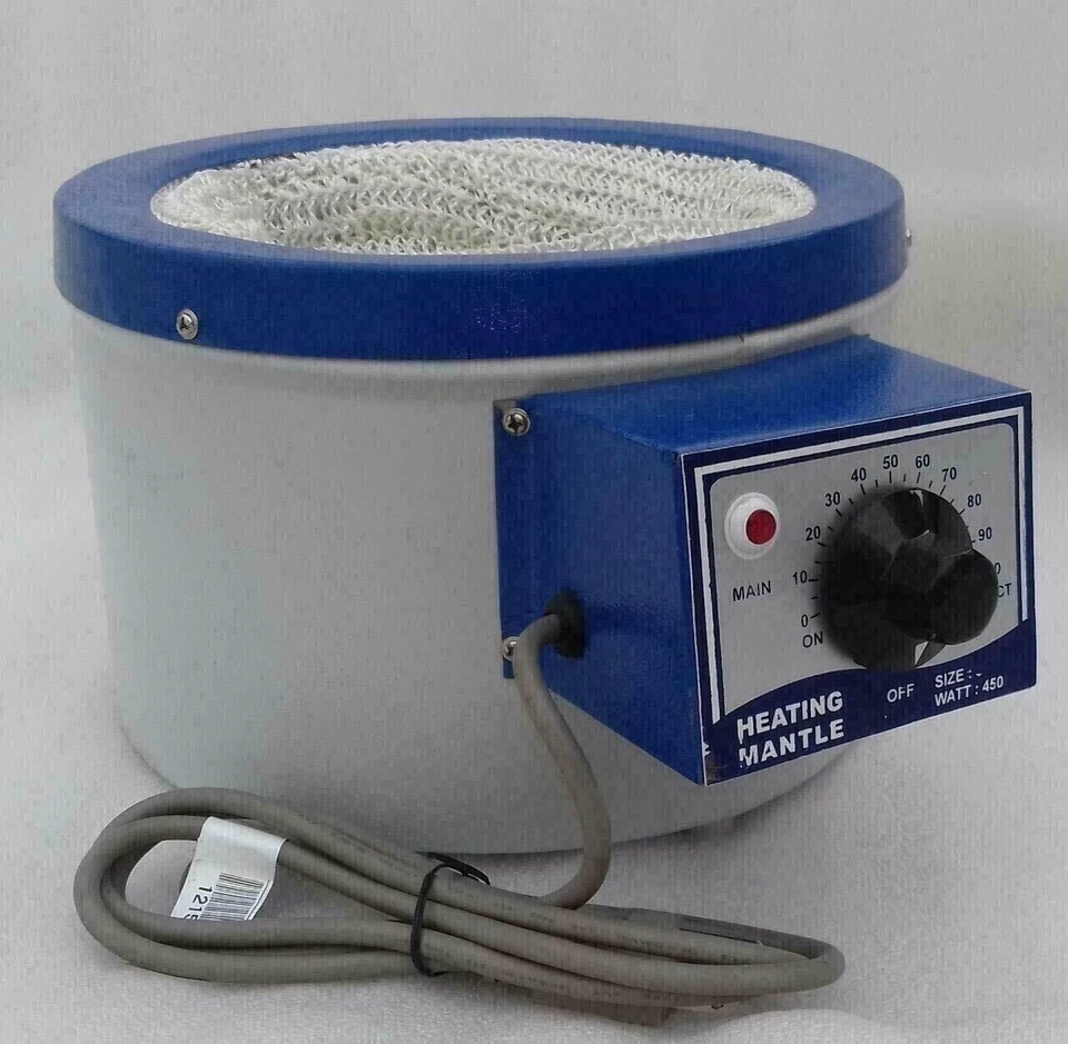 Manto de calefacción de laboratorio de aluminio estándar 50 ml, 100 ml, 250 ml, 500 ml, 1 l, 2 l, 3 l, 5 l, 10 l, 20 l Foto 2 de 4