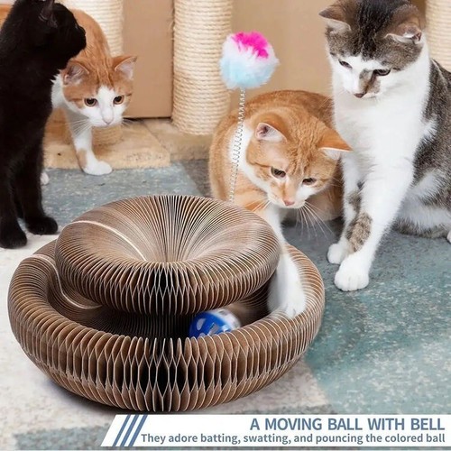 Cat Rim Board Cat Claw Board Foldable Cat Scratch Board & Cat Wheel funy Scratching ...