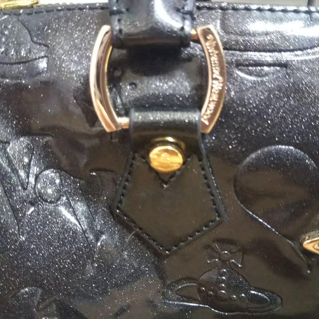 Vivienne Westwood Patent leather Boston bag Black Aut - Gem