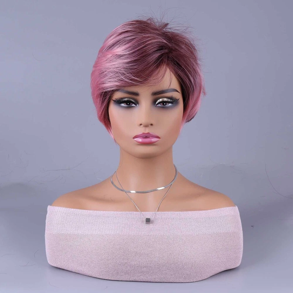 Women's Short Straight Wig Pixie Cut BOB Wigs Natural Looking Hair Full Wig - Picture 3 of 11