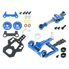 NS Square Motor Mount W/Disk Damper Center Shock Package BLUE -KyoshoMini-Z MR03