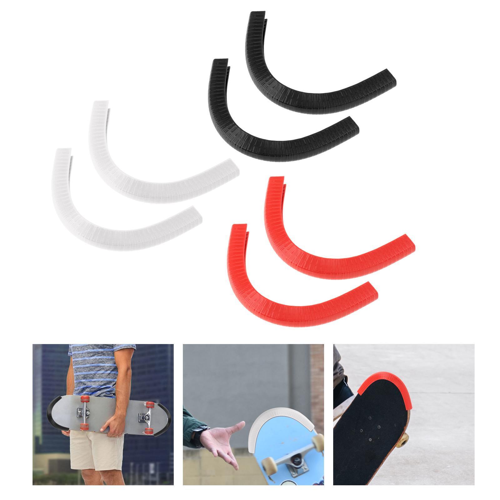 2x Universal Skateboard Deck Guards Protector Longboard Equipment Anti Collision