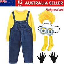 Kids Despicable Me Minions Costume Book Week Party Fancy Dress Halloween Cosplay
