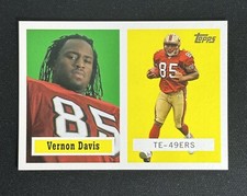 2006 Topps Vernon Davis 8 Rookie 1957 Style Football Card RC San Francisco 49ers