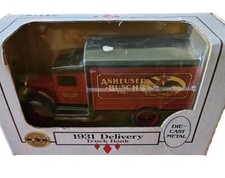 ERTL BANK 1931 HAWKEYE DELIVERY TRUCK ANHEUSER BUSCH YELLOW TINT 1:34 VINTAGE
