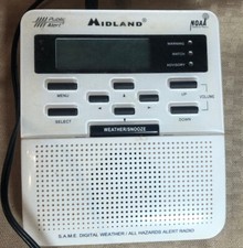 Midland Weather Alert Radio WR-100 Storm Warning NOAA Tornado WR-100 works