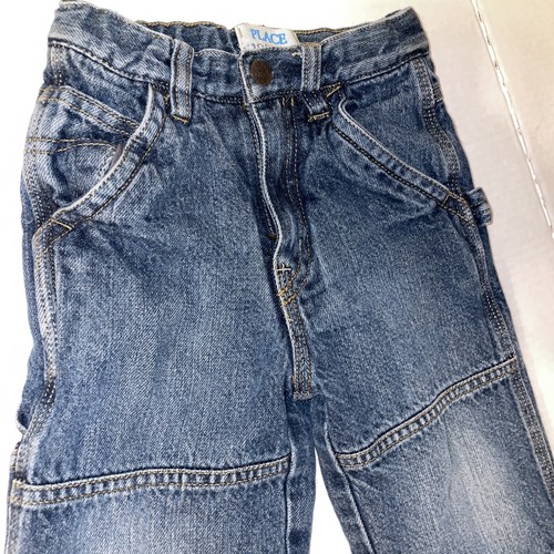 Vtg Children’s Place Thick Insulated Denim Jeans Size 3T Carpenter Pants - Picture 7 of 16
