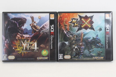 3DS&MHXのセット Lot Monster Hunter 4 and X Cross Nintendo 3DS Japan Import Region