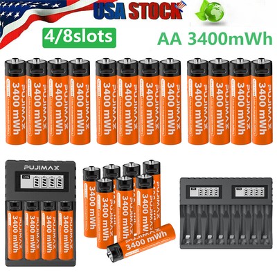 AAA Akku 1.5V AA Wiederaufladbare Lithium-Akku 1100mWh 3500mWH Ladegerät Lot