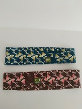 New Headband brown teal Knit Reversible This Is J One Size NwoT