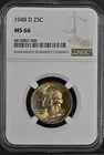 1948-D 25C Washington Quarter Dollar NGC  MS66   6810807-006