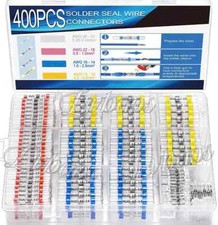 400x Waterproof Heat Shrink Solder Seal Sleeve Wire Butt Connectors Terminal kit