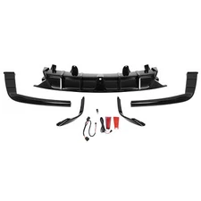 Fits 2018-2022 Honda Accord NEW Rear Bumper Diffuser & Light Glossy Black Trim