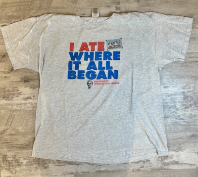 Vtg 90s T-Shirt KFC I Ate Where It All Began Tee Fast Food Size XL 
