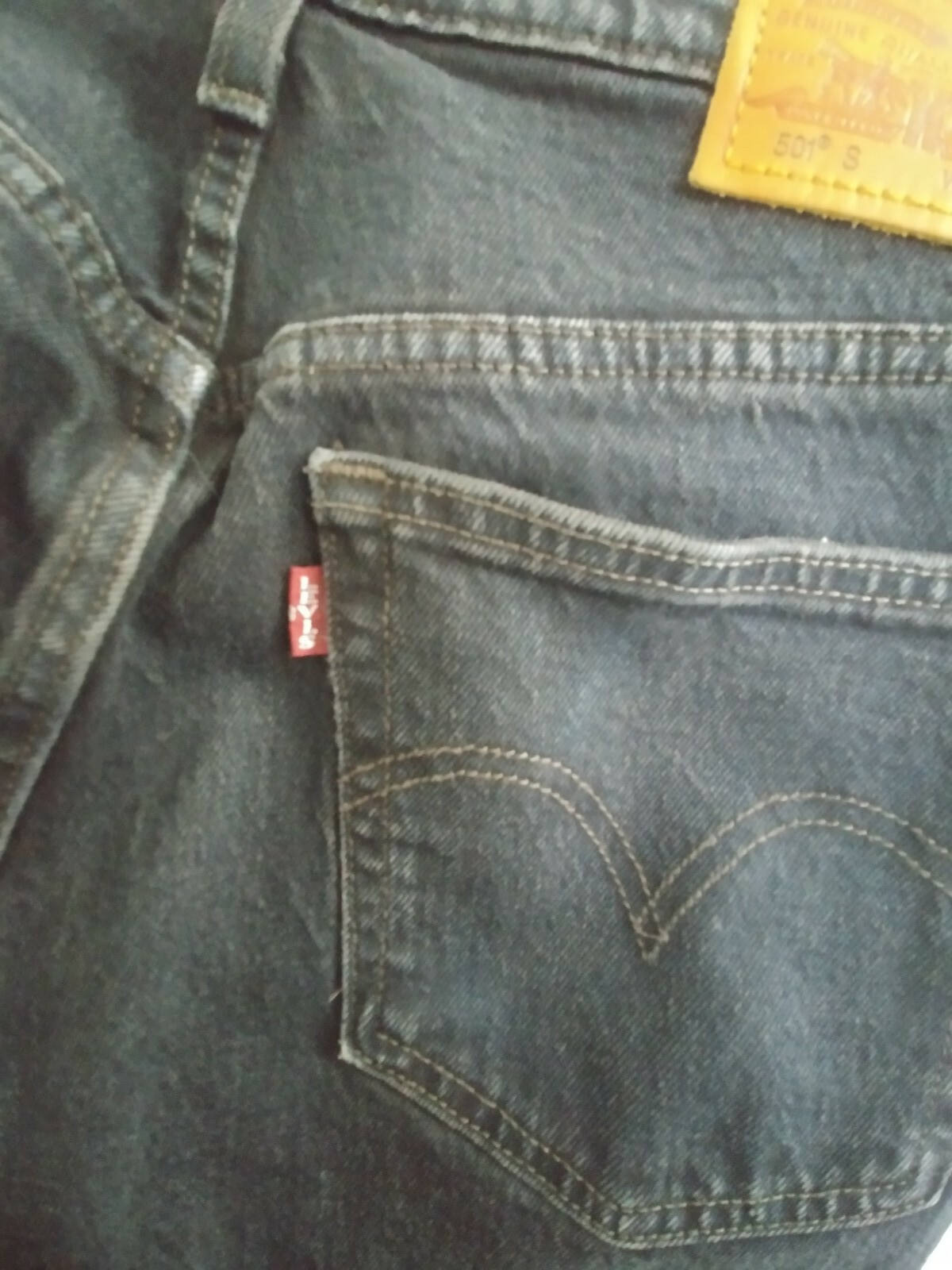 Vintage Levis 501 Womens Black Denim Button Fly Jeans… Gem