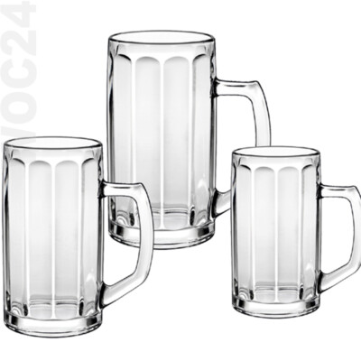 6 Bierseidel Biergläser GASTRO Bierkrug Bierkrüge Bierglas geeicht 0,3 0,4 0,5