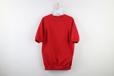 Vintage 90s Streetwear Mens Large Faded Blank Raglan Short Sleeve Sweatshirt USA