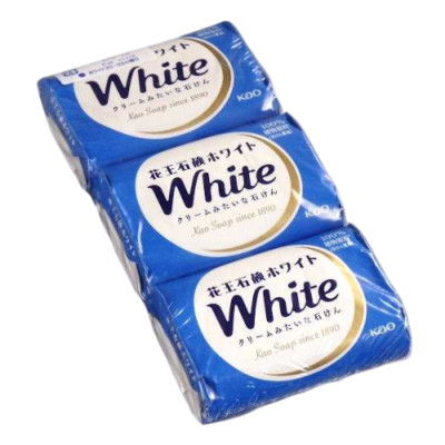 Kao White Soap Hydrating Botanical Beauty Soap Squalene Original Pack of 3 Japan
