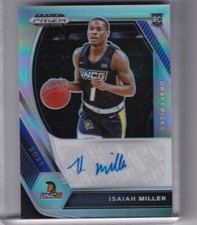 2021-22 PANINI PRIZM #DP-IMI ISAIAH MILLER AUTOGRAPH ROOKIE REFRACTOR UNCG 0283