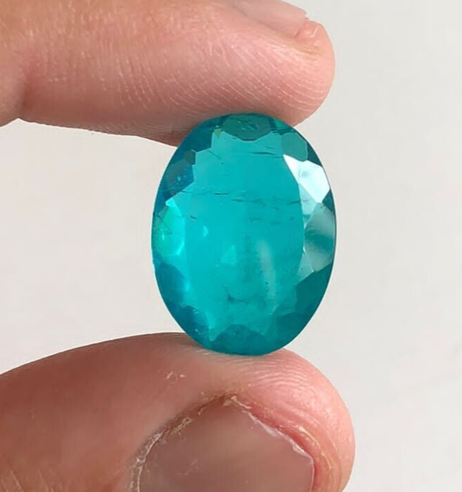 Tourmaline Paraïba Naturelle 1,98 Carats - Bleu Menthe - Certifiée GIL - Taille Poire