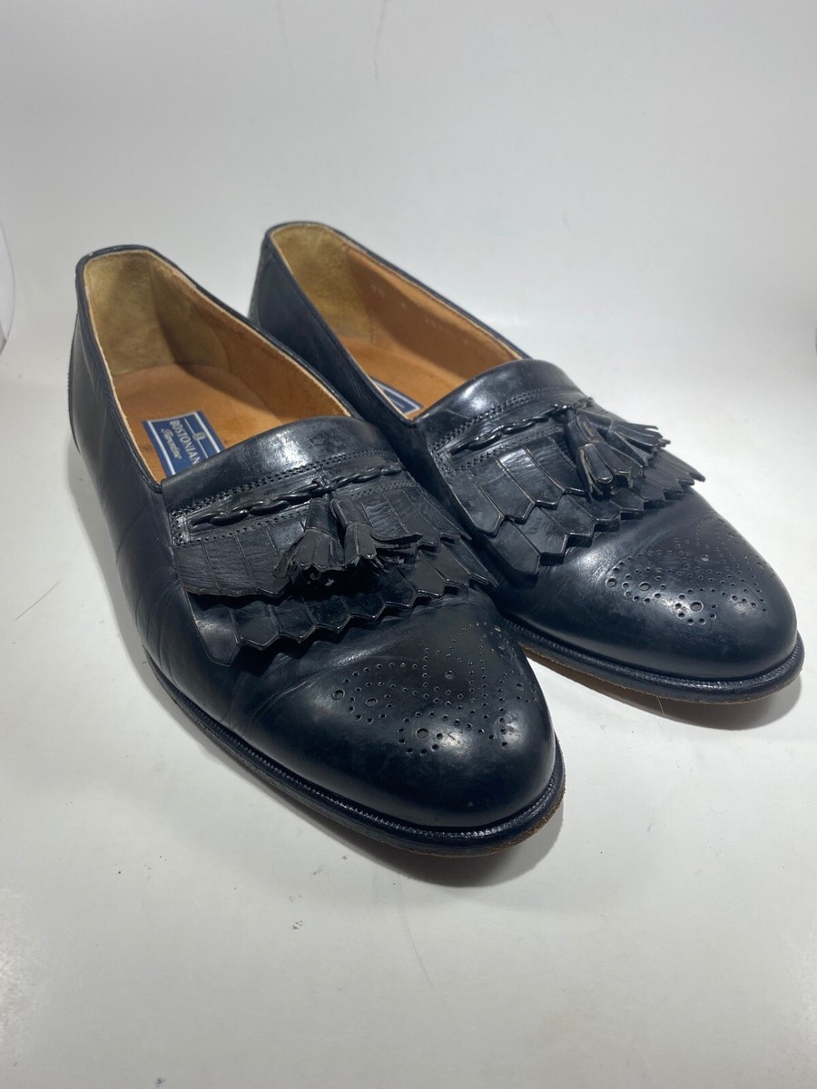 Bostonian Mens Florentine Loafers Sz 9.5 M Black Leather 