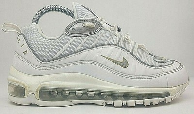 nike air max 98 white silver gold