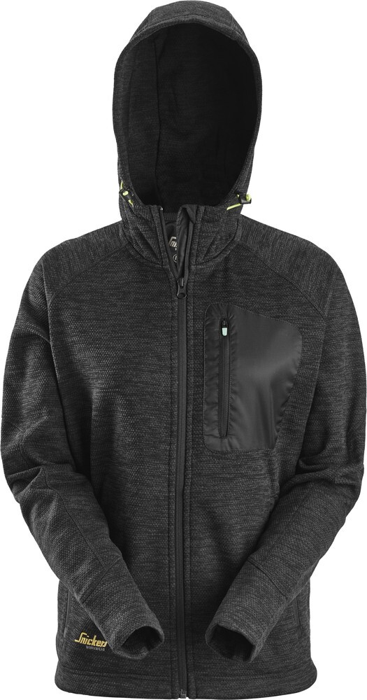 Флисовая толстовка Snickers Damen Fleecepullover FlexiWork Damen с капюшоном из флиса Schwarz