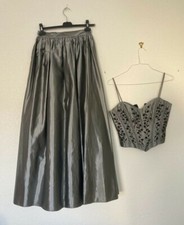 Jessica McClintock corset and Steppin Out skirt silver grey