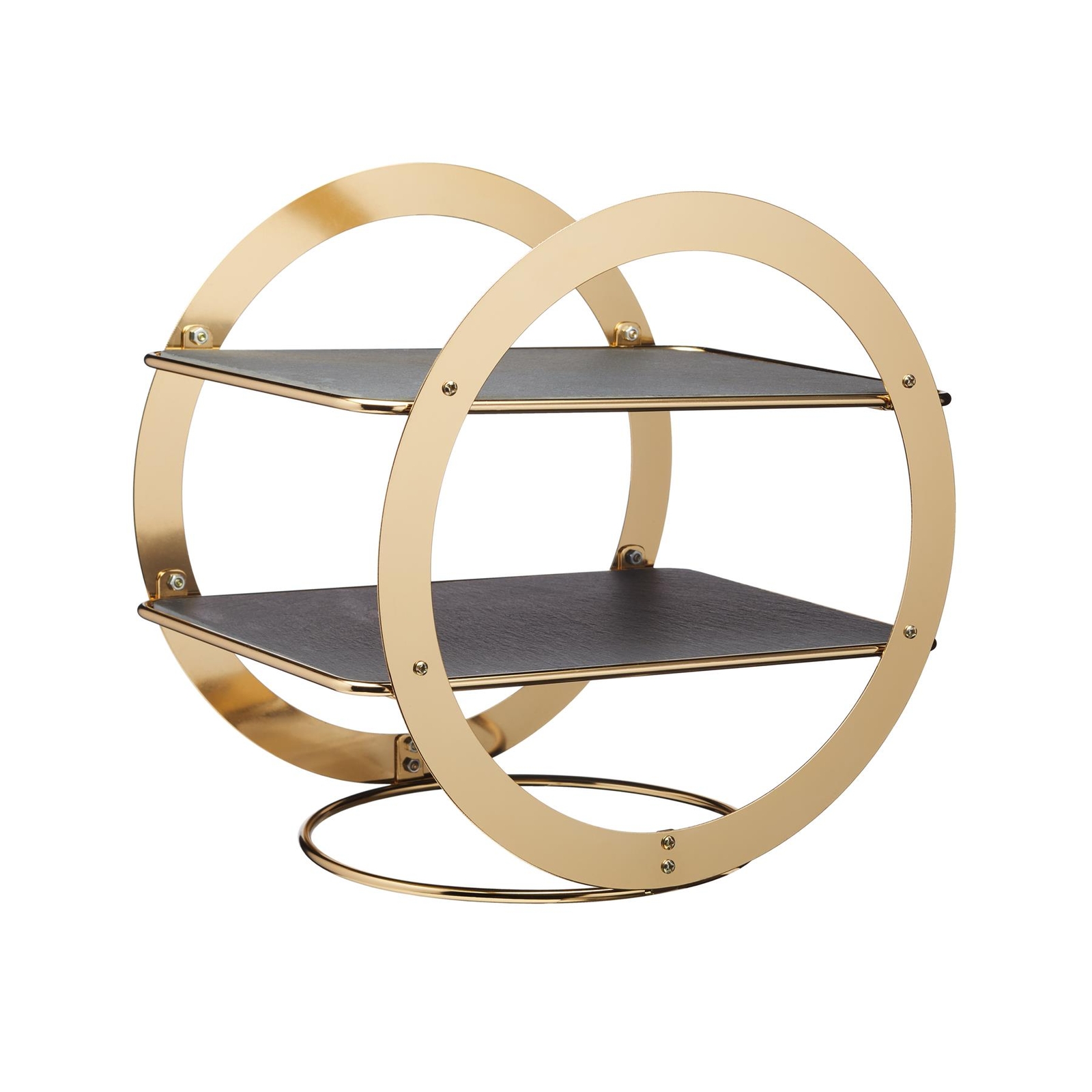 KitchenCraft Artesa Brass 2 Tier 'Wheel' Serving Stand