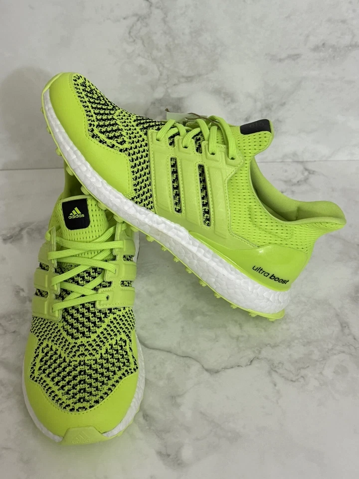 Zapatos de golf Adidas Ultraboost 1.0 sin clavos amarillo neón IE2136 para hombre talla 9 EE. UU. Foto 3 de 4