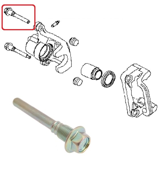 Rear Brake Caliper Upper Slider Pin for Nissan 350z ELGRAND Juke Murano